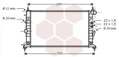 VAN WEZEL Radiaator,mootorijahutus 37002359